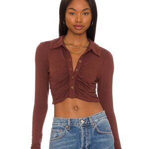 Lovers and Friends Bernie Top in Brown XXS
